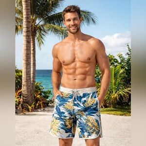 OLD NAVY New Men’s Swim Trunks Size 40 XXL Tropical Print